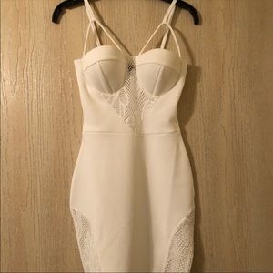 White Size 4 Boohoo Mini Dress